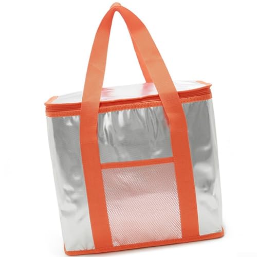 Multifunktionale isolierte Kühltasche für Lebensmittel und Getränke, ideal für Camping, Picknicks und Strandtage, erhältlich in 16 l und 26 l (orange 26 l) von Gdfnmogo