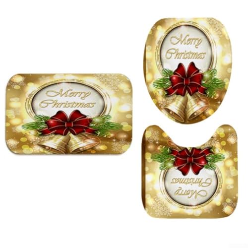 Nostalgische Weihnachtsdekoration, komplettes dreiteiliges Badematten-Ensemble mit Sicherheitsfunktionen Nostalgische Weihnachtsdekoration, komplettes dreiteiliges Badematten-Ensemble mit Sicherheitsfunktionen von Gdfnmogo