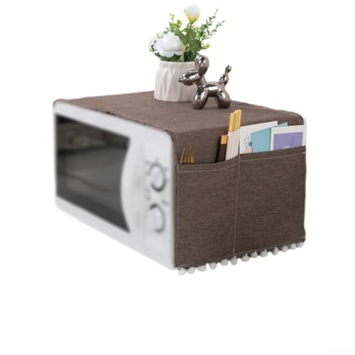 Organizational For Microwave Dust Cover with Charming Design, Keeps Your Kitchen Neat and Protected (Brown) von Gdfnmogo
