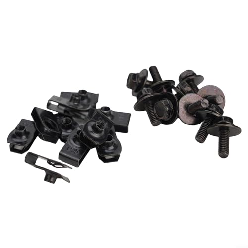 Push Clips und U Nuts Clip Set zur Sicherung von Karosserieschrauben und Motorabdeckung Wartung von Gdfnmogo