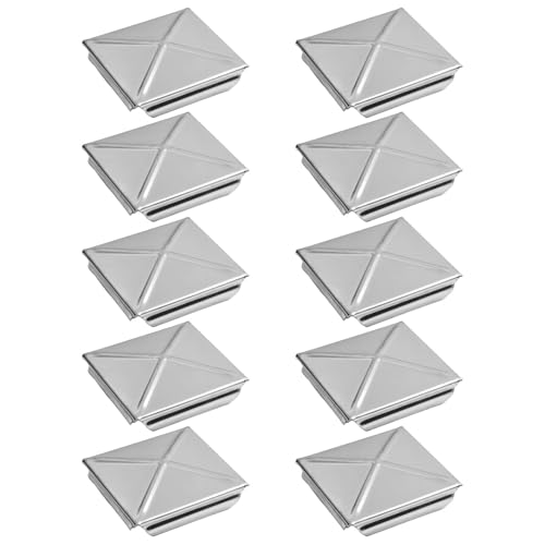 Pyramiden-Pfostenkappe aus Edelstahl, verzinkt, Abdeckung für quadratische Pfosten, ausgezeichneter Feuchtigkeitsschutz, 10 Stück (10 Stück, 50 mm) von Gdfnmogo