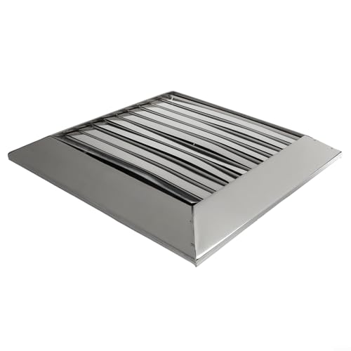 Quadratischer Wandlüfter aus Edelstahl, 100 mm, 150 mm, Außenabgas-Regenschutzkappe, wetterfest, Lüftungsgitter für Küche, Badezimmer, Trockner (150 mm) von Gdfnmogo