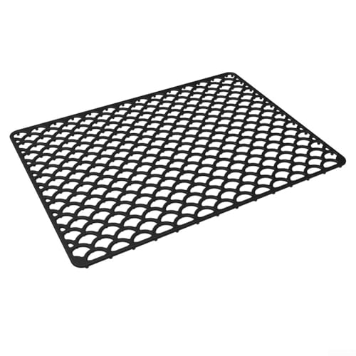 Robuste Küchenspüle Matte aus Silikon, entwickelt zum Schutz vor Kratzern und effektivem Abfluss (schwarz) von Gdfnmogo