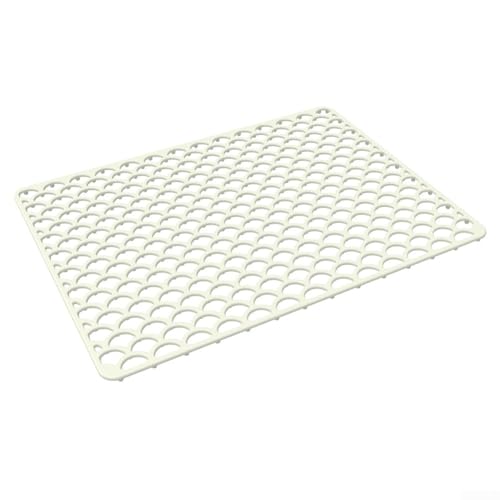 Robuste Küchenspüle Matte aus Silikon, entwickelt zum Schutz vor Kratzern und effektivem Abfluss (weiß) von Gdfnmogo
