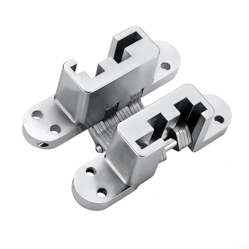 Robustes unsichtbares Scharnier für Holztüren, verdecktes Kreuz-Design für Schrank und Kleiderschrank, hergestellt mit Zinklegierung und Edelstahl (A) von Gdfnmogo