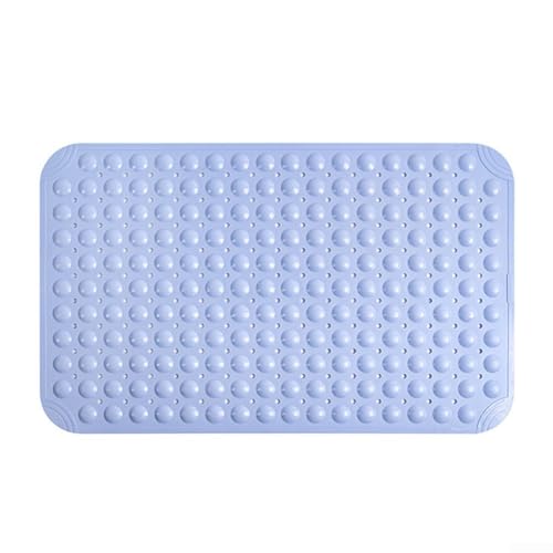 Rutschfeste Badematte aus TPE mit Saugnäpfen für Badezimmer Dusche Bodensicherheit – rutschfeste Duschmatte 36 x 71 cm wasserdichte Fußmatte (hellblau) von Gdfnmogo