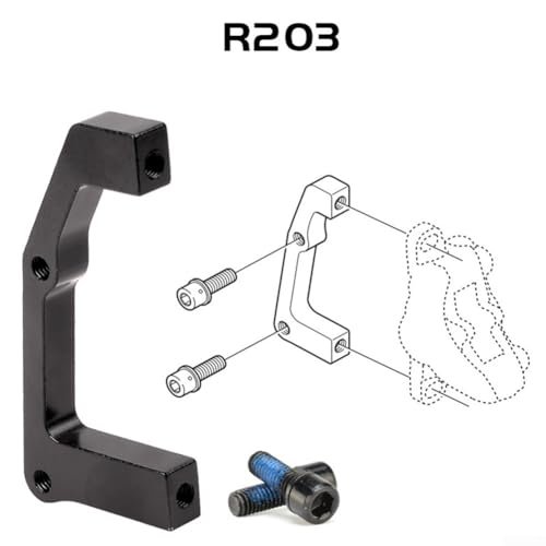 Scheibenbremssattelrahmen-Adapterhalterung für Fahrräder mit 140, 160, 180, 203 mm Scheibenrotoren, unterstützt IS- und PM-Montagestandards (R203) von Gdfnmogo