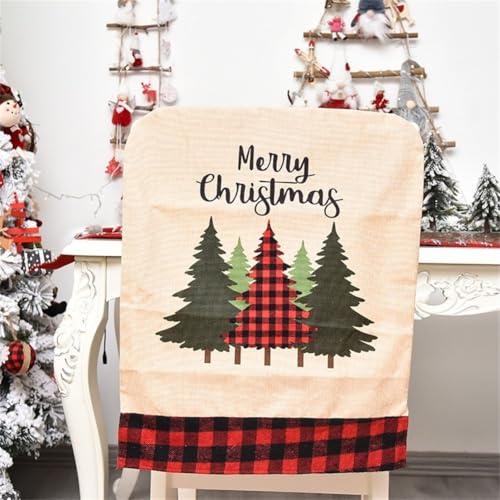 Schlankes Stuhlhussen-Set mit saisonalen Designs von Schneemännern und Weihnachtsmann, perfekt für die Unterhaltung von Gästen (2#) von Gdfnmogo