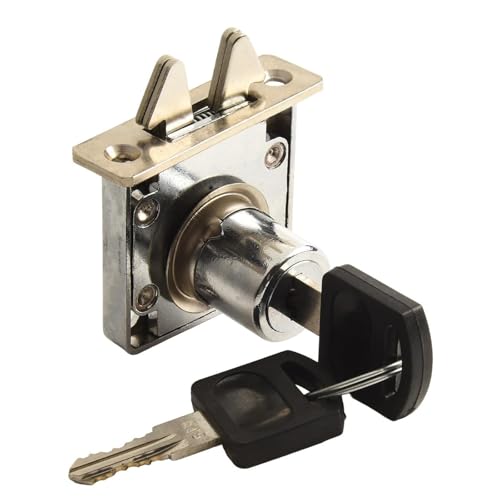 Schrank-/Schubladenschloss aus Zinklegierung mit Schlüssel, Doppelhaken, Schreibtisch-Schubladenverriegelung für Möbel, Schiebetüren, Kleiderschrank und Aktenschrank, Heimbüro, Locki-Hardware von Gdfnmogo