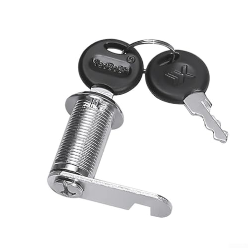 Schrank-Nockenschloss mit 2 Schlüsseln, kaltgewalztes Stahlzylinderschloss für Aktenschrank, Schublade, Briefkasten, Schließfach, 16/20/25/30 mm Sicherheitsschloss (30 mm) von Gdfnmogo