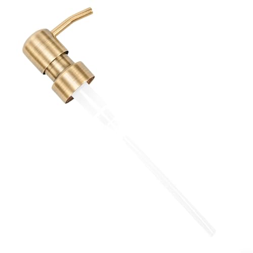 Seifenspender-Pumpenkopf-Ersatz, gebürsteter goldener Edelstahl-Pumpkopf, gebürsteter Seifenspender-Pumpen-Ersatz, mit transparentem Rohr (C) von Gdfnmogo