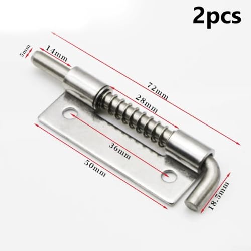 Sicherheitsriegel für Türen und Schränke, federbelastetes Design mit 304 Edelstahl für den Innenbereich (M rechts), 2 Stück von Gdfnmogo
