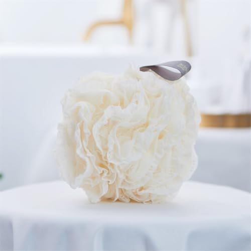 Soft Bath Luffah Scrubber Peeling Mesh Puff for Gentle Skin Renewal and Refreshing Showers (White) von Gdfnmogo