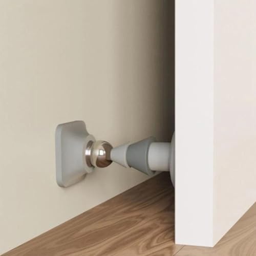 Starker magnetischer Anti-Kollisions-Silikon-Türstopper mit Boden-Saugnapf, für Zuhause, Büro und gewerbliche Nutzung auf Fliesen-, Holz- und Glasoberflächen (grau) von Gdfnmogo