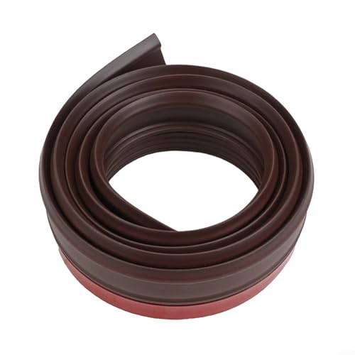 TPE-Türbodendichtungsstreifen, 1 m, winddicht und schalldicht, für Innentüren, mit Acryl in Braun, Weiß, Grau oder Schwarz (Braun) von Gdfnmogo