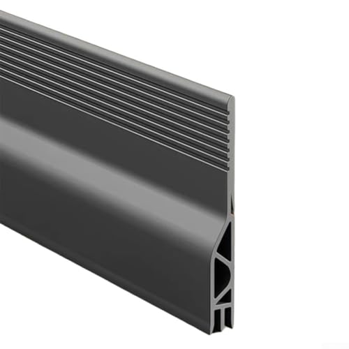 TPE-Türdichtung, Zugluftstopper, 100 cm, Wetterabisolierung für Türen, mit 19 mm breitem Klebeband, wind-, staub- und energiesparend (grau) von Gdfnmogo