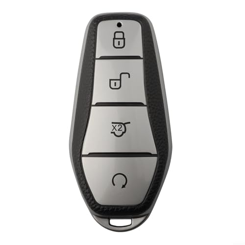 TPU-Leder-Schlüsselhülle für Byd Song Plus Yuan Pro Atto 3 Han Maximieren Sie den Schutz Ihres Schlüssels (Silber) von Gdfnmogo