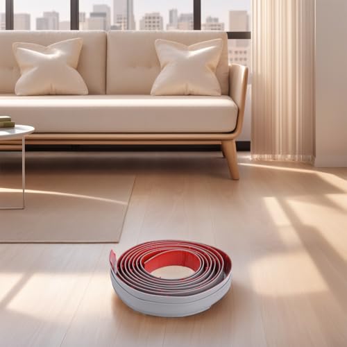 Teppich für Kantenleiste, 3 m, TPE-Boden-Übergangsstreifen für nahtlose Bodenverbindung, 3 cm breite Schwellenleiste für Türen (braun, 3 m) von Gdfnmogo