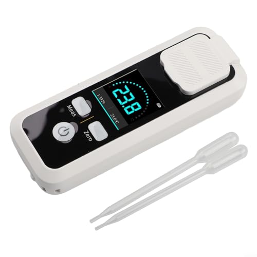 Tragbares digitales Brix-Refraktometer, Zuckerkonzentrationsmesser, 0–32 % Bereich, mit Temperaturkompensation, wasserdichtes Design für Obst, Honig, Getränke (JBM-10) von Gdfnmogo