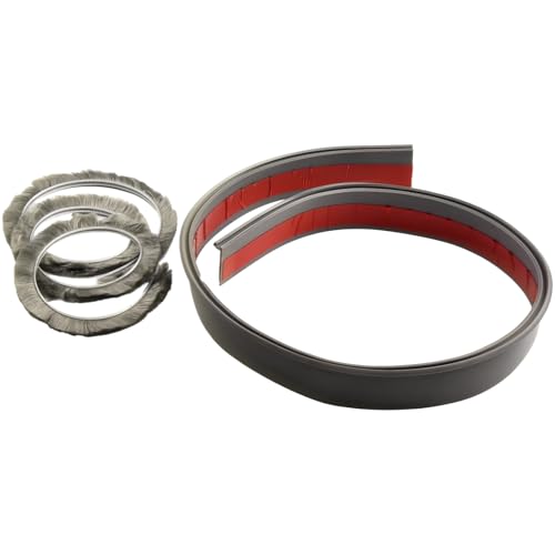 Türauslegerbürste, TPE-Streifen, 100 cm, ktsicher, schalldicht, Spalttür, Braun, Schwarz, Weiß, Braun von Gdfnmogo