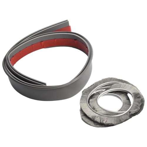 Türauslegerbürstendichtungsstreifen, 100 cm, schalldicht, Türspaltfüller, Weiß (schwarz) von Gdfnmogo