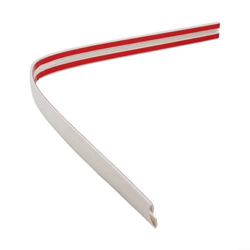 Türbodendichtungsstreifen, 90 cm, Schalldämmung, Wetterabisolierung für Lücken von 4–15 mm, weiß-braunes Acryl-PVC-Material, einfache Installation, nicht (weiß) von Gdfnmogo