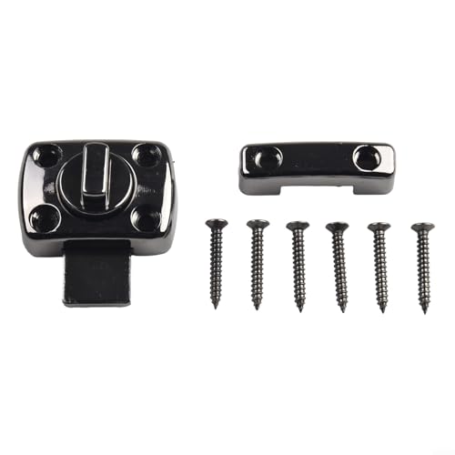 Türschloss aus Zinklegierung für Schiebetüren und WC-Türen mit drehbarem Griff und sicherer Schraubbefestigung, Schwarz Türschloss aus Zinklegierung für Schiebetüren und WC-Türen mit drehbarem Griff und sicherer Schraubbefestigung, Schwarz von Gdfnmogo