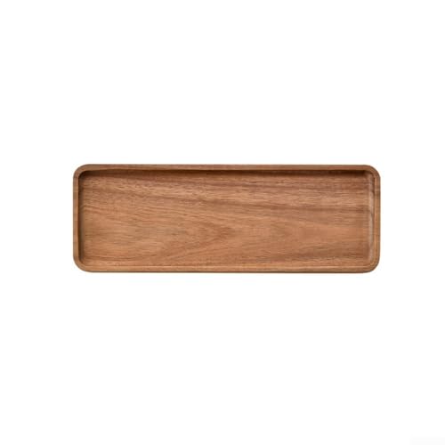 Unregelmäßiges, ovales Serviertablett aus Holz für Speiseteller, Snacks, Obst und Dessert, Präsentation, Massivholz-Tablett für Zuhause und Restaurant (19 x 10,5 cm) von Gdfnmogo