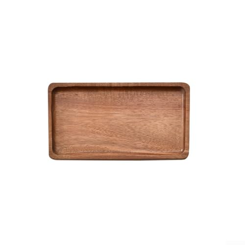 Unregelmäßiges, ovales Serviertablett aus Holz für Speiseteller, Snacks, Obst und Dessert, Präsentation, Massivholz-Tablett für Zuhause und Restaurant (29,5 x 10,5 cm) von Gdfnmogo