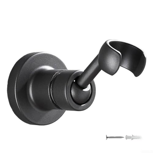 Verstellbare Duschkopfhalterung, 360 Grad drehbar, Wandhalterung mit Schraube, Kupfermaterial für Badezimmer, Handbrause (grau) von Gdfnmogo