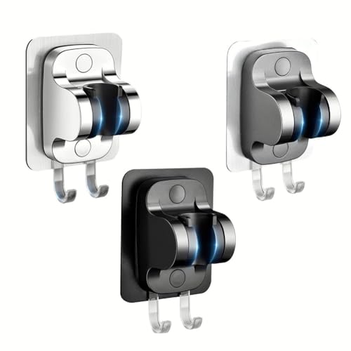 Verstellbarer Duschkopfhalter, ohne Bohren, Wandhalterung, mit Haken, ABS, Baroom, Duschkopfständer für Handbrause, HEA(AY) von Gdfnmogo