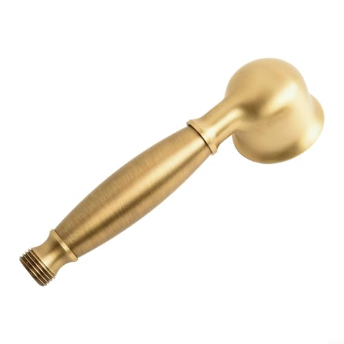 Vintage Handbrause, verchromt, abnehmbar, wassersparend, mit Druckplatte, Messingkonstruktion, rundes Design (antik) von Gdfnmogo