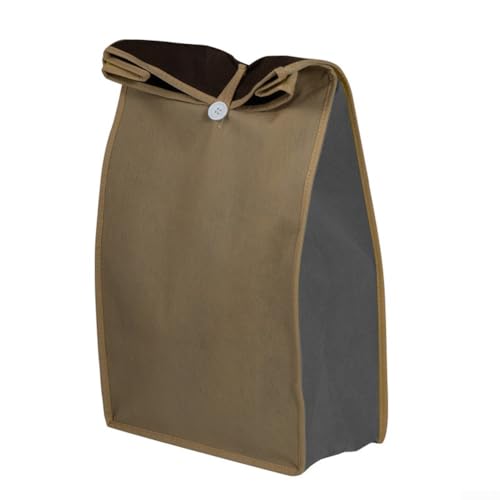 Wiederverwendbare Leinen-Gemüse-Aufbewahrungstasche für Produkte, atmungsaktiv, waschbar, Organizer, Lebensmittel-Obst, Kartoffeln, Zwiebelsack, braun, 34 x 24 x 3 cm (Knoblauchgrau) von Gdfnmogo