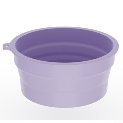 Zusammenklappbare Silikon-Eisschale mit integrierter Eiswürfelform zum Erfrischen von Gesichts-Eisbad und Getränkekühlen, tragbares Design für einfache Lagerung und Verwendung (lila) von Gdfnmogo