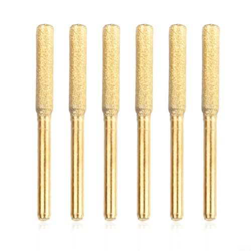 for Gdfnmogo Kettensägen-Schärf-Bit-Set, 6 Stück, 4,0 mm, 4,8 mm, 5,5 mm, Schleifsteine mit 3 mm Schaft für elektrische Schleifmaschinen, Rotationswerkzeuge, beschichteter von Gdfnmogo