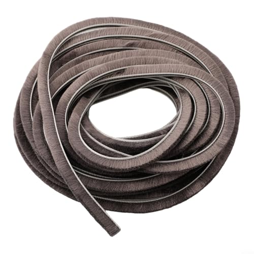for Gdfnmogo Schiebetürdichtungsstreifen, 5 mm x 8 mm, Zugluftstopper, Bürstenflor, Wetterleiste, 10 m Länge, staubdicht, winddicht, schalldicht, für Flügeltüren von Gdfnmogo