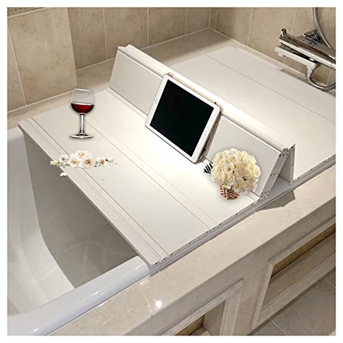 CLXRZM Badewannenabdeckung, wasserdicht, Isolierungsbrücken für Badewanne, staubdicht, faltbar, Staubschutz, Aufbewahrungsständer, weiß (Größe: 75 cm x 170 cm x 0,7 cm) von CLXRZM
