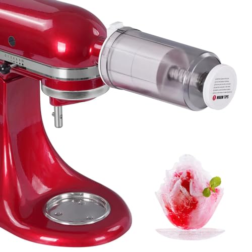 Gdrtwwh Eisaufsatz für KitchenAid Standmixer, Eisrasierer und Schneekegelaufsatz für Kitchenaid Standmixer, BPA-frei (8 Eisformen im Lieferumfang enthalten) Shaver Ice Attachment von Gdrtwwh