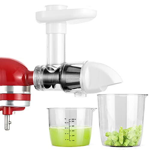 Gdrtwwh Entsafteraufsatz für alle KitchenAid Standmixer, langsamer Entsafter, Zitruspresse, Zubehör, Kaupresse, Aufsatz für Gemüse und Obst (weiß) von Gdrtwwh