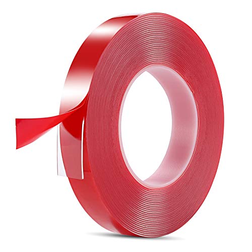 Starkes doppelseitiges Klebeband Acryl Wasserdicht Abnehmbar Rückstandsfrei Starkes Montageband für Auto Motorrad Home Wandhalterung Fotomontage (3/4 in * 33 ft) von Gdrtwwh
