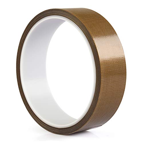 Teflon Band/PTFE Band,High Temp Klebeband für Vakuumiermaschine, Hand- oder Impulsversiegelung - Geeignet für FoodSaver, Seal A Meal, Weston, Cabella's (1 in * 33 ft) von Gdrtwwh