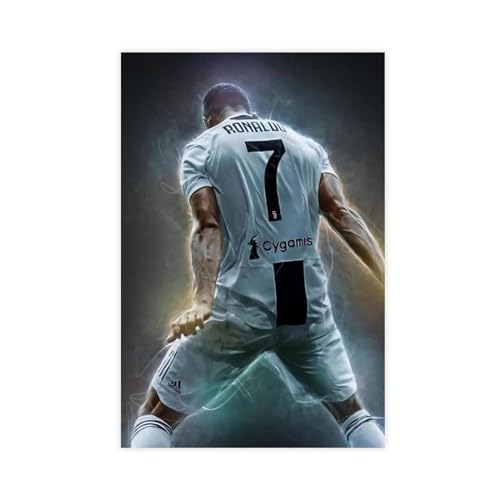 GeDiz Cristiano Ronaldo 9 Leinwand-Poster, Wandkunst, Dekordruck, Bild, Gemälde für Wohnzimmer, Schlafzimmer, Dekoration, ungerahmt, 30 x 45 cm von GeDiz