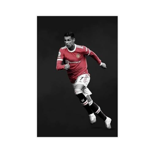 GeDiz Cristiano Ronaldo Kunstdruck auf Leinwand, Poster, Schlafzimmer, Dekoration, Sport, Landschaft, Büro, Raumdekoration, Geschenk, ungerahmt, 50 x 75 cm von GeDiz