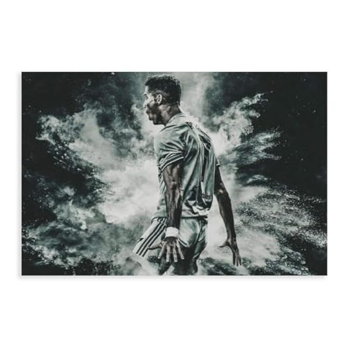 GeDiz Fußballer CR7 Cristiano Ronaldo Athletic Star 8 Poster, dekoratives Gemälde, Leinwand-Poster, Schlafzimmer, Dekoration, Sport, Landschaft, Büro, Raumdekoration, Geschenk, ungerahmt, 30 x 45 cm von GeDiz