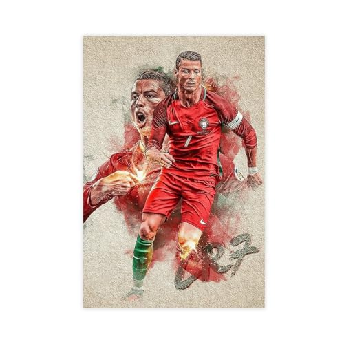 GeDiz Fußballer Cristiano Ronaldo Star Poster (17) Leinwand Poster Wandkunst Dekor Druck Bild Gemälde für Wohnzimmer Schlafzimmer Dekoration ungerahmt 30 x 45 cm von GeDiz