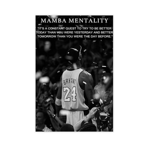 GeDiz Kobe Poster Bryant (6) Leinwand Poster Schlafzimmer Dekor Sport Landschaft Büro Zimmer Dekor Geschenk ungerahmt 60 x 90 cm von GeDiz