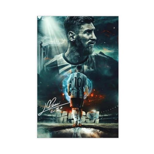 GeDiz Lionel Messi Poster 1 Leinwand Poster Schlafzimmer Dekor Sport Landschaft Büro Zimmer Dekor Geschenk Unrahmen-Stil 40 x 60 cm von GeDiz