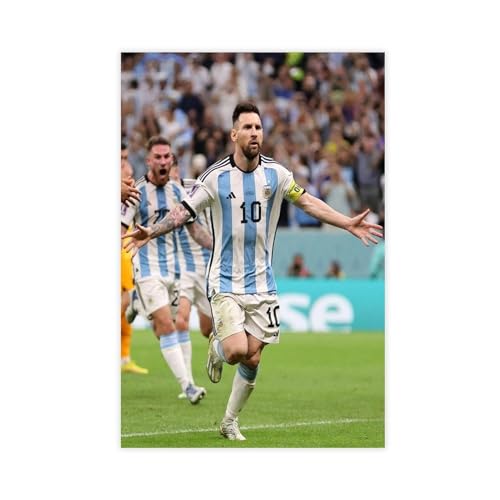 GeDiz Lionel Messi Poster Argentinien Messi Poster Leinwand Poster Schlafzimmer Dekor Sport Landschaft Büro Zimmer Dekor Geschenk ungerahmt 30 x 45 cm von GeDiz
