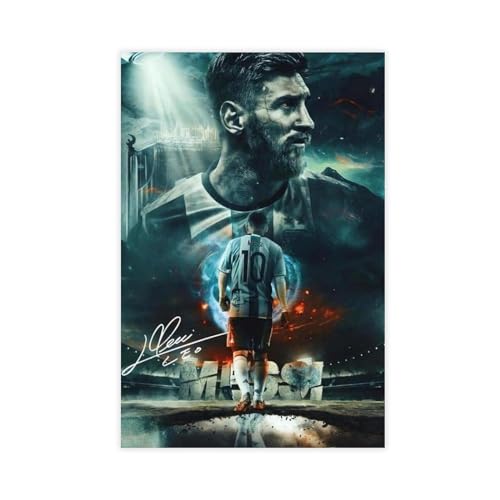 GeDiz Lionel Messi Poster auf Leinwand, Schlafzimmer, Dekoration, Sport, Landschaft, Büro, Raumdekoration, Geschenk, ungerahmt, 30 x 45 cm von GeDiz