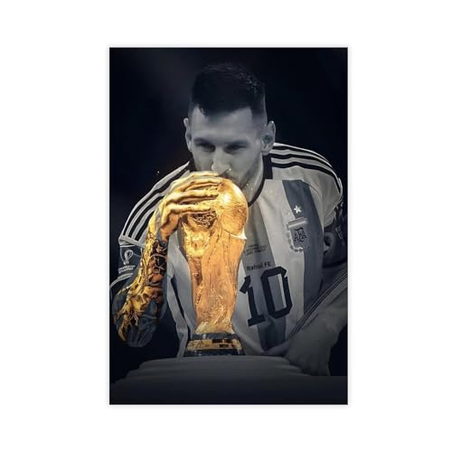 GeDiz Lionel Messi Poster auf Leinwand, Schlafzimmer, Dekoration, Sport, Landschaft, Büro, Raumdekoration, Geschenk, ungerahmt, 50 x 75 cm von GeDiz